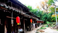 线条流利的板屋紧贴山势起